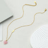 Fashion Heart Shape Titanium Steel Gold Plated Natural Stone Necklace 1 Piece