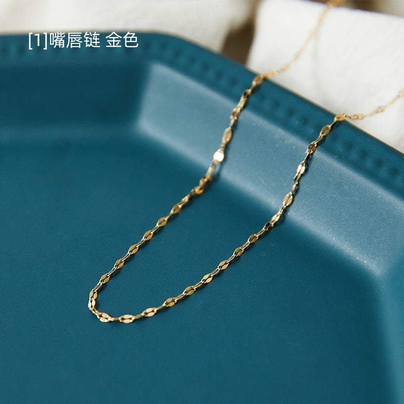 Fashion Geometric Titanium Steel Chain Necklace