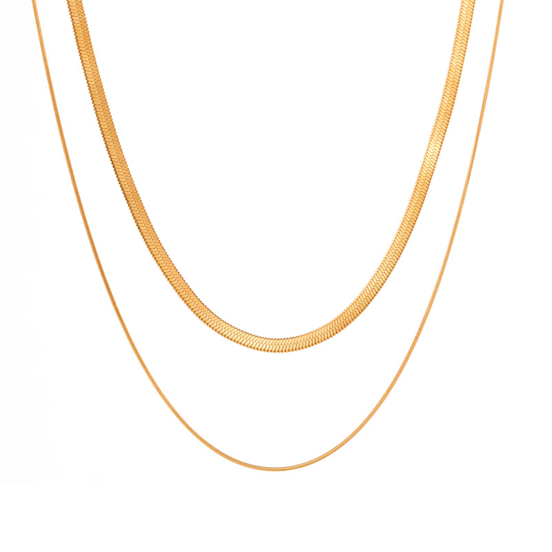 Simple Style Geometric Stainless Steel Gold Plated Zircon Gold Plated Necklace