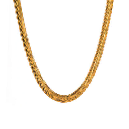 Simple Style Geometric Stainless Steel Gold Plated Zircon Gold Plated Necklace