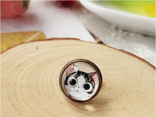 Cartoon Style Cat Alloy Plating Women's Ear Studs