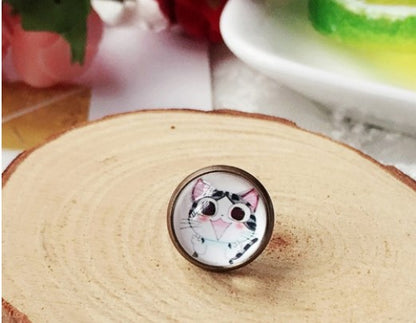 Cartoon Style Cat Alloy Plating Women's Ear Studs