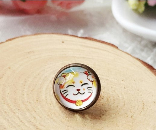 Cartoon Style Cat Alloy Plating Women's Ear Studs