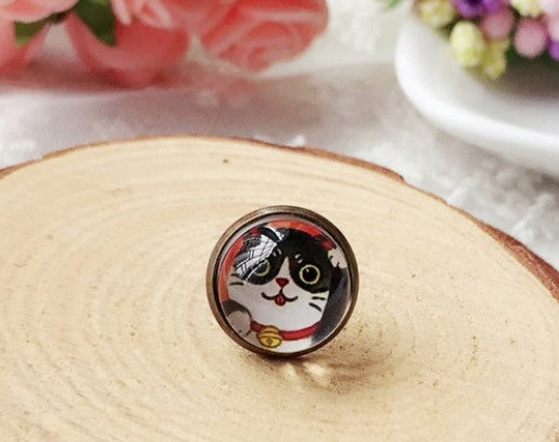 Cartoon Style Cat Alloy Plating Women's Ear Studs