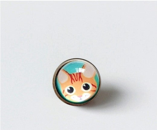 Cartoon Style Cat Alloy Plating Women's Ear Studs