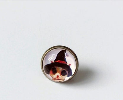 Cartoon Style Cat Alloy Plating Women's Ear Studs