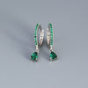 Fashion Water Droplets Sterling Silver Rhinestones Earrings 1 Pair