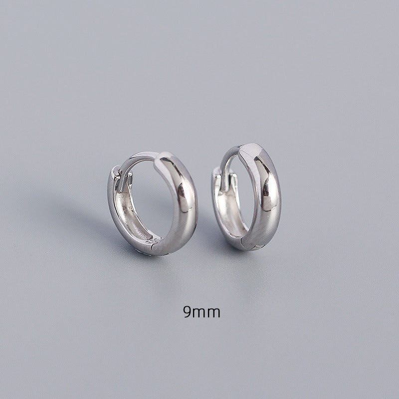 Simple Style Geometric Sterling Silver Plating Earrings 1 Pair