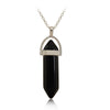 Fashion Geometric Natural Stone Polishing Pendant Necklace