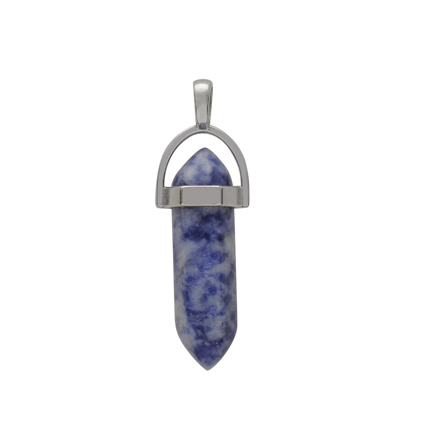 Fashion Geometric Natural Stone Polishing Pendant Necklace