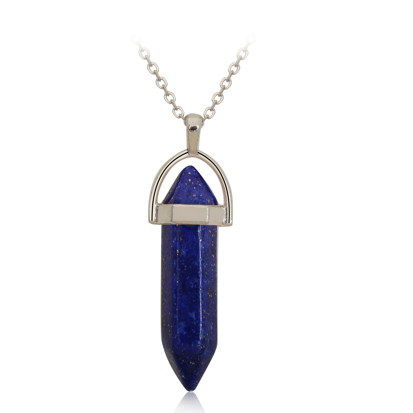 Fashion Geometric Natural Stone Polishing Pendant Necklace