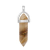 Fashion Geometric Natural Stone Polishing Pendant Necklace