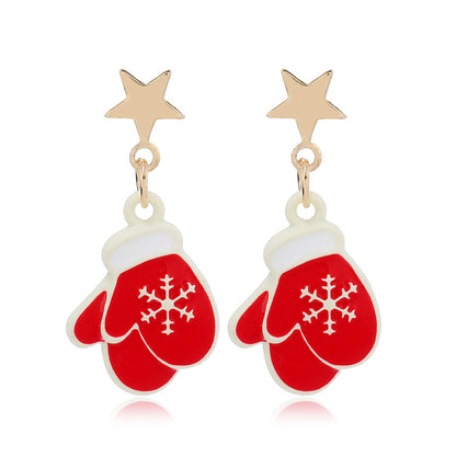 Cute Snowman Alloy Plating Women's Drop Earrings 1 Pair