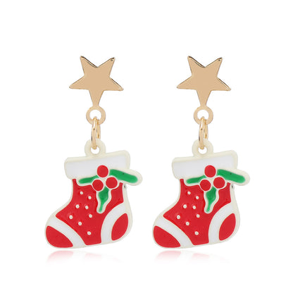 Cute Snowman Alloy Plating Women's Drop Earrings 1 Pair