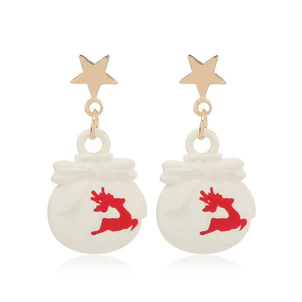 Cute Snowman Alloy Plating Women's Drop Earrings 1 Pair