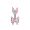 Fashion Butterfly Copper Plating Zircon Belly Ring