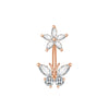 Fashion Butterfly Copper Plating Zircon Belly Ring