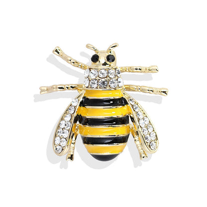 Cute Bee Alloy Inlay Rhinestones Unisex Brooches