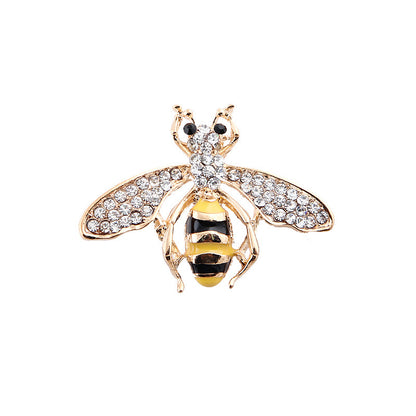 Cute Bee Alloy Inlay Rhinestones Unisex Brooches