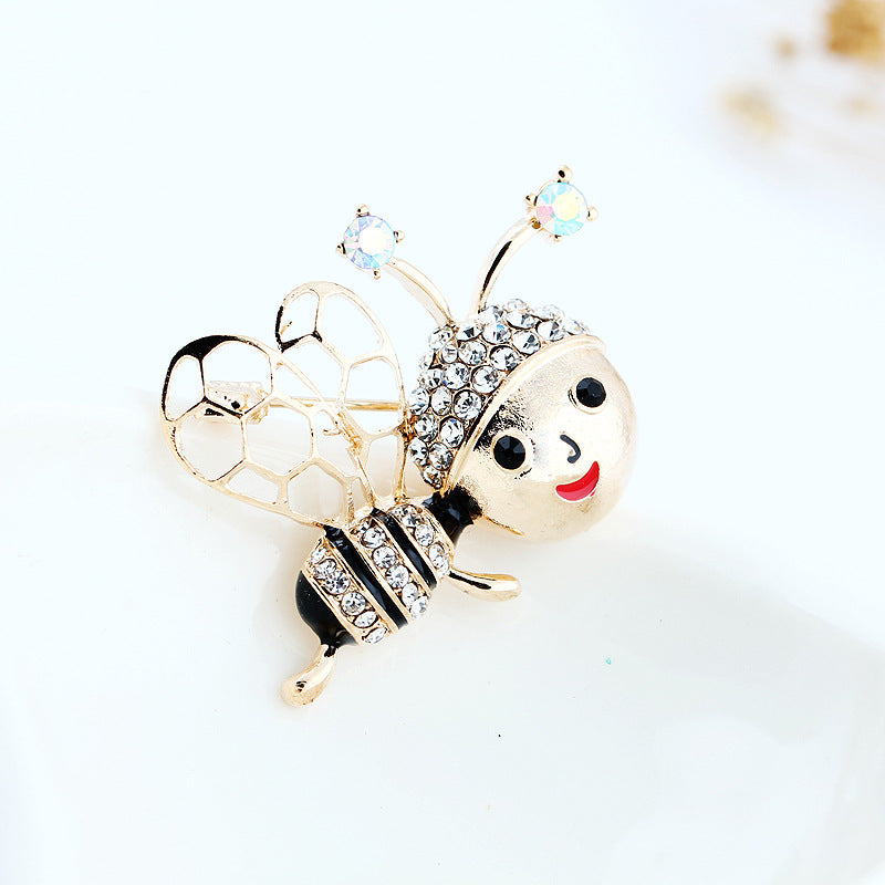 Cute Bee Alloy Inlay Rhinestones Unisex Brooches