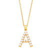 Simple Style Letter Copper Gold Plated Artificial Pearls Pendant Necklace 1 Piece