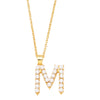 Simple Style Letter Copper Gold Plated Artificial Pearls Pendant Necklace 1 Piece