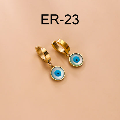 Fashion Eye Stainless Steel Plating Earrings 1 Pair