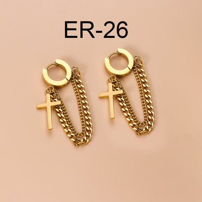 Fashion Eye Stainless Steel Plating Earrings 1 Pair