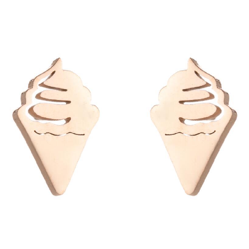 Fashion Geometric Stainless Steel Plating Ear Studs 1 Pair