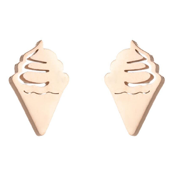Fashion Geometric Stainless Steel Plating Ear Studs 1 Pair