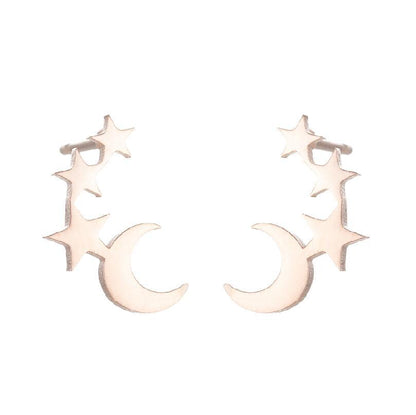 Fashion Geometric Stainless Steel Plating Ear Studs 1 Pair