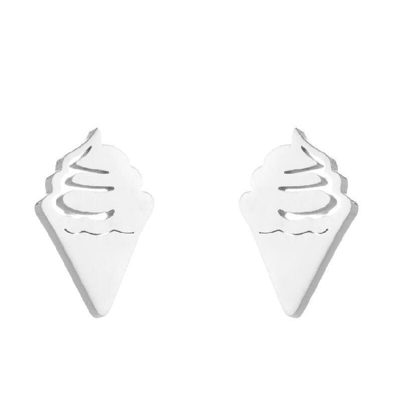 Fashion Geometric Stainless Steel Plating Ear Studs 1 Pair