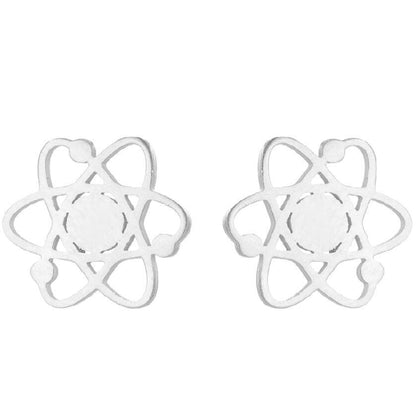 Fashion Geometric Stainless Steel Plating Ear Studs 1 Pair