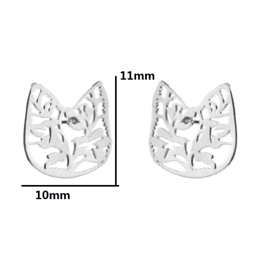 Fashion Geometric Stainless Steel Plating Ear Studs 1 Pair