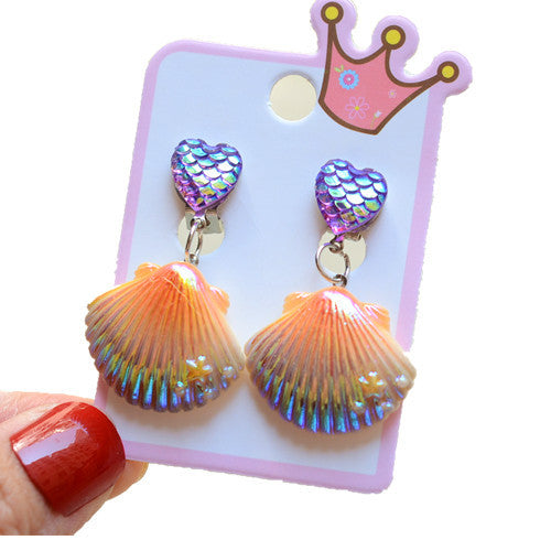 Fashion Mermaid Shell Resin 1 Pair