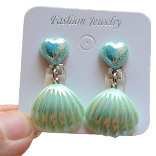 Fashion Mermaid Shell Resin 1 Pair