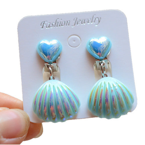 Fashion Mermaid Shell Resin 1 Pair