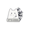 Fashion Cat Alloy Stoving Varnish Unisex Brooches