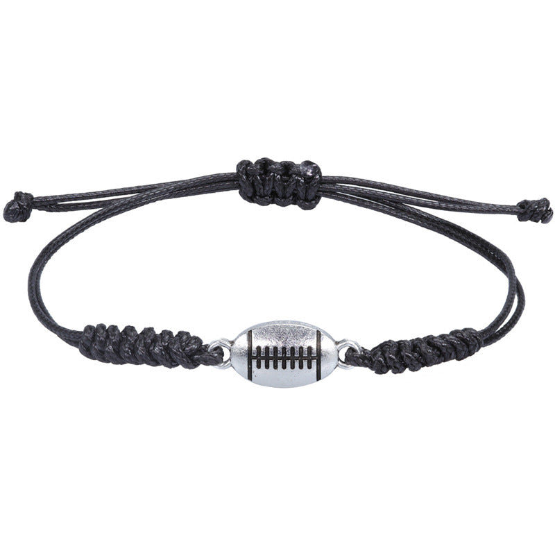 Retro Basketball Football Alloy Rope Unisex Bracelets 1 Piece