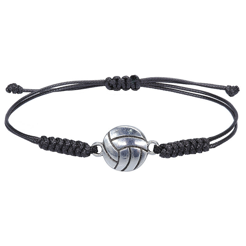 Retro Basketball Football Alloy Rope Unisex Bracelets 1 Piece