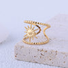 Fashion Sun Titanium Steel Plating Open Ring 1 Piece