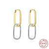 Fashion Round Silver Inlaid Zircon Earrings 1 Pair