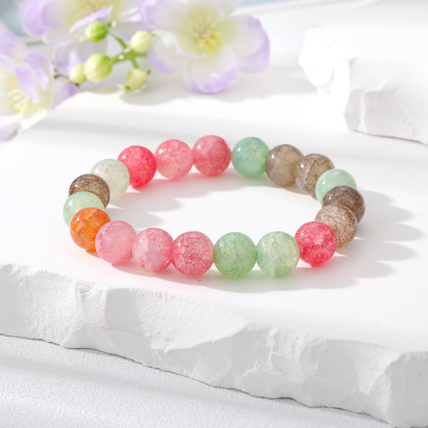 Fashion Geometric Beaded Resin Bracelets 1 Piece