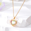 Fashion Heart Shape Alloy Inlay Artificial Crystal Women's Pendant Necklace 1 Piece