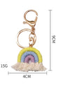 Fashion Rainbow Metal Tassel Bag Pendant Keychain