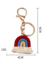 Fashion Rainbow Metal Tassel Bag Pendant Keychain