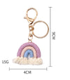 Fashion Rainbow Metal Tassel Bag Pendant Keychain