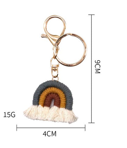 Fashion Rainbow Metal Tassel Bag Pendant Keychain