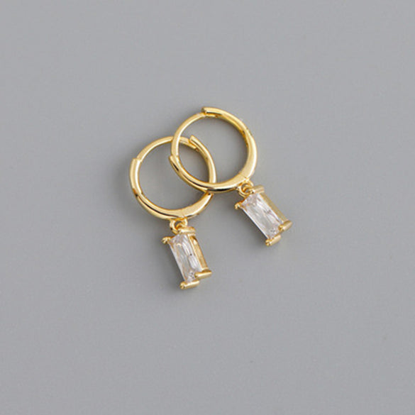 1 Pair Simple Style Geometric Plating Copper Drop Earrings