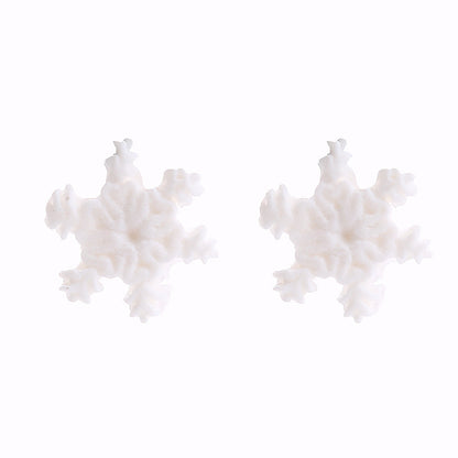 Fashion Santa Claus Snowman Snowflake Soft Clay Women's Ear Studs 1 Pair